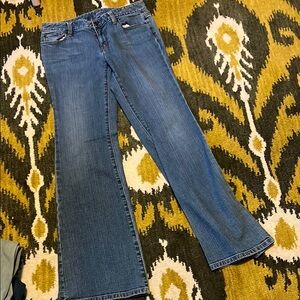 LOFT Blue Flare Wide Leg Jeans